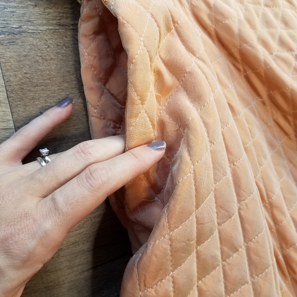Vintage Quilted Peach Dress - Picture 5 of 8